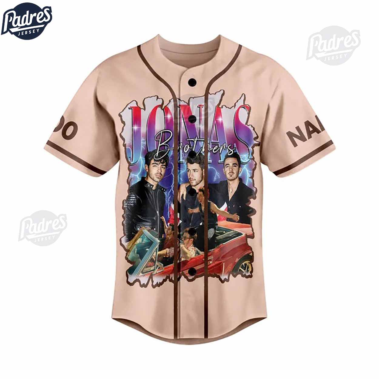 Custom Jonas Brothers Five Albums One Night Baseball Jersey - Padres Jersey Oasis: Elevate Your Baseball Style Game