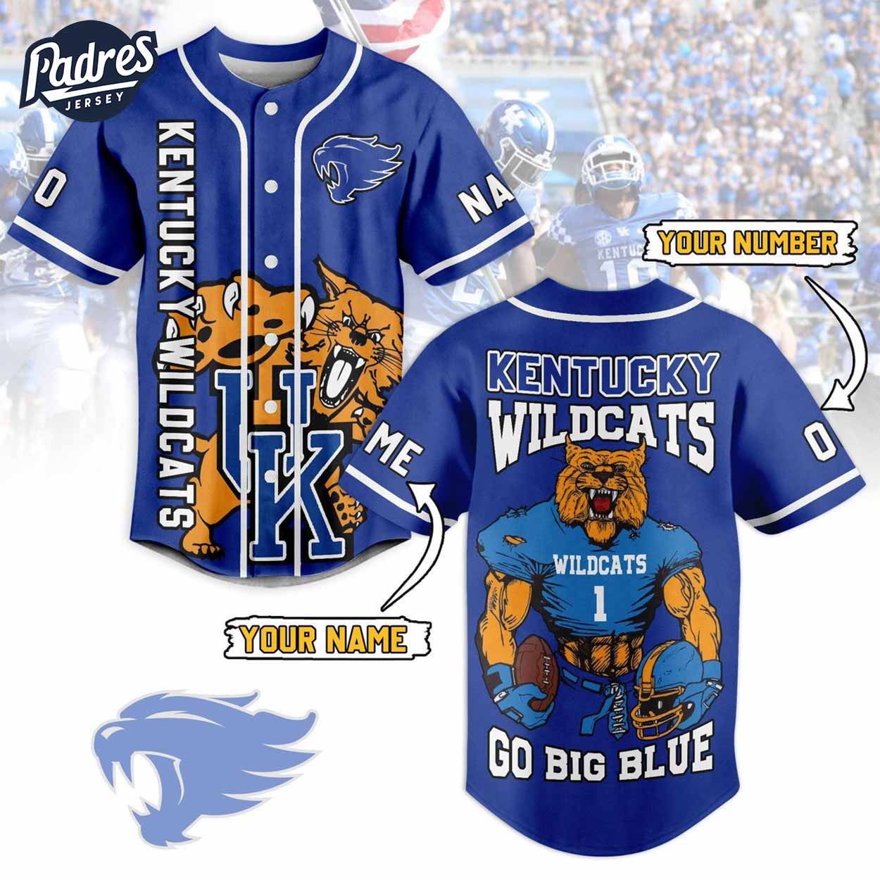 Custom Kentucky Wildcats Football Baseball Jersey - Padres Jersey Oasis: Elevate Your Baseball Style Game