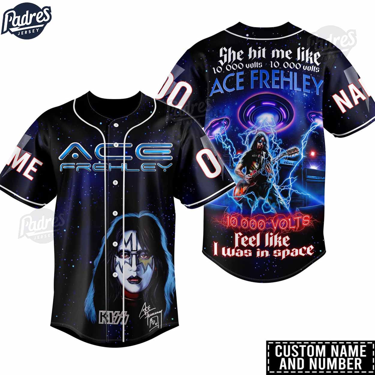Custom Kiss Ace Frehley Baseball Jersey - Padres Jersey Oasis: Elevate Your Baseball Style Game