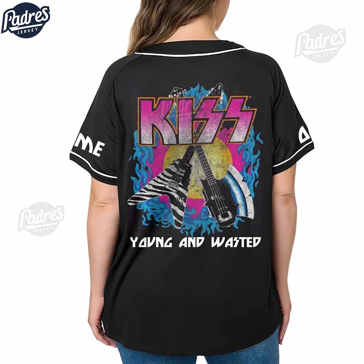 Custom Kiss Young And Wasted Baseball Jersey Style - Padres Jersey Oasis: Elevate Your Baseball Style Game