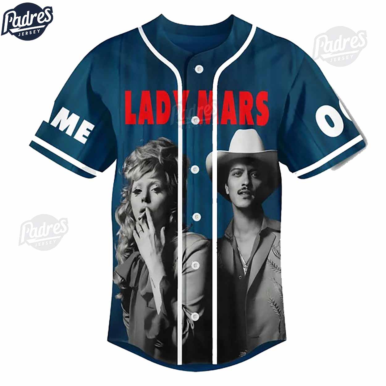 Custom Lady GaGa Die With A Smile Baseball Jersey - Padres Jersey Oasis: Elevate Your Baseball Style Game