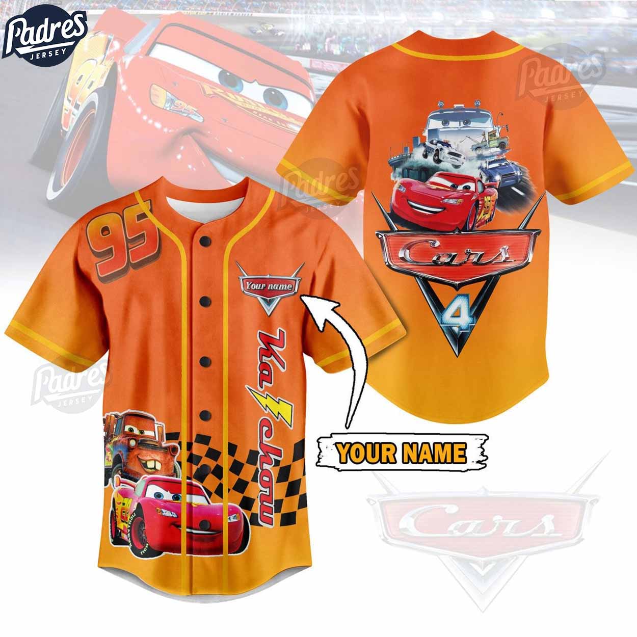 Custom Lightning Mcqueen Baseball Jersey Style - Padres Jersey Oasis: Elevate Your Baseball Style Game