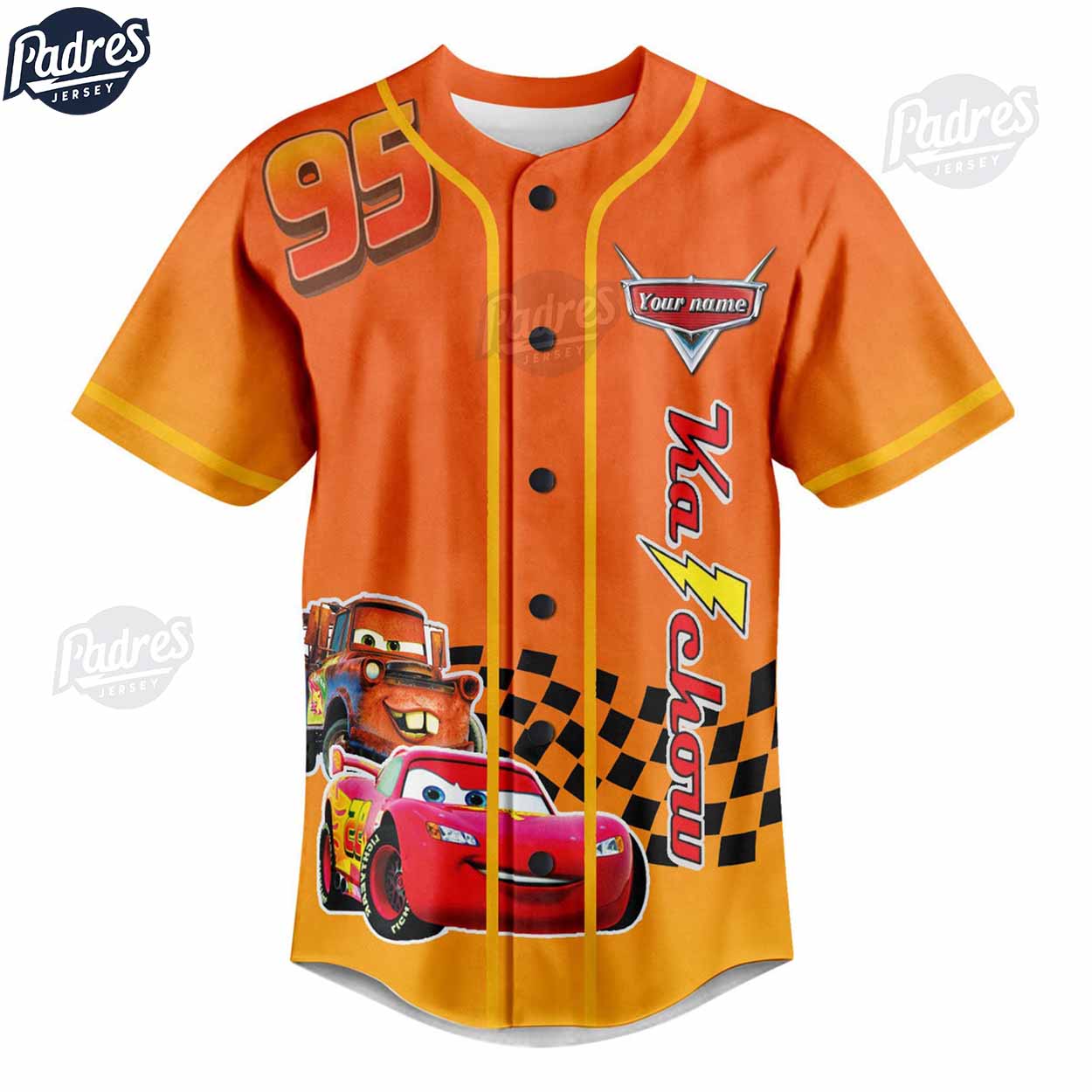 Custom Lightning Mcqueen Baseball Jersey Style - Padres Jersey Oasis: Elevate Your Baseball Style Game