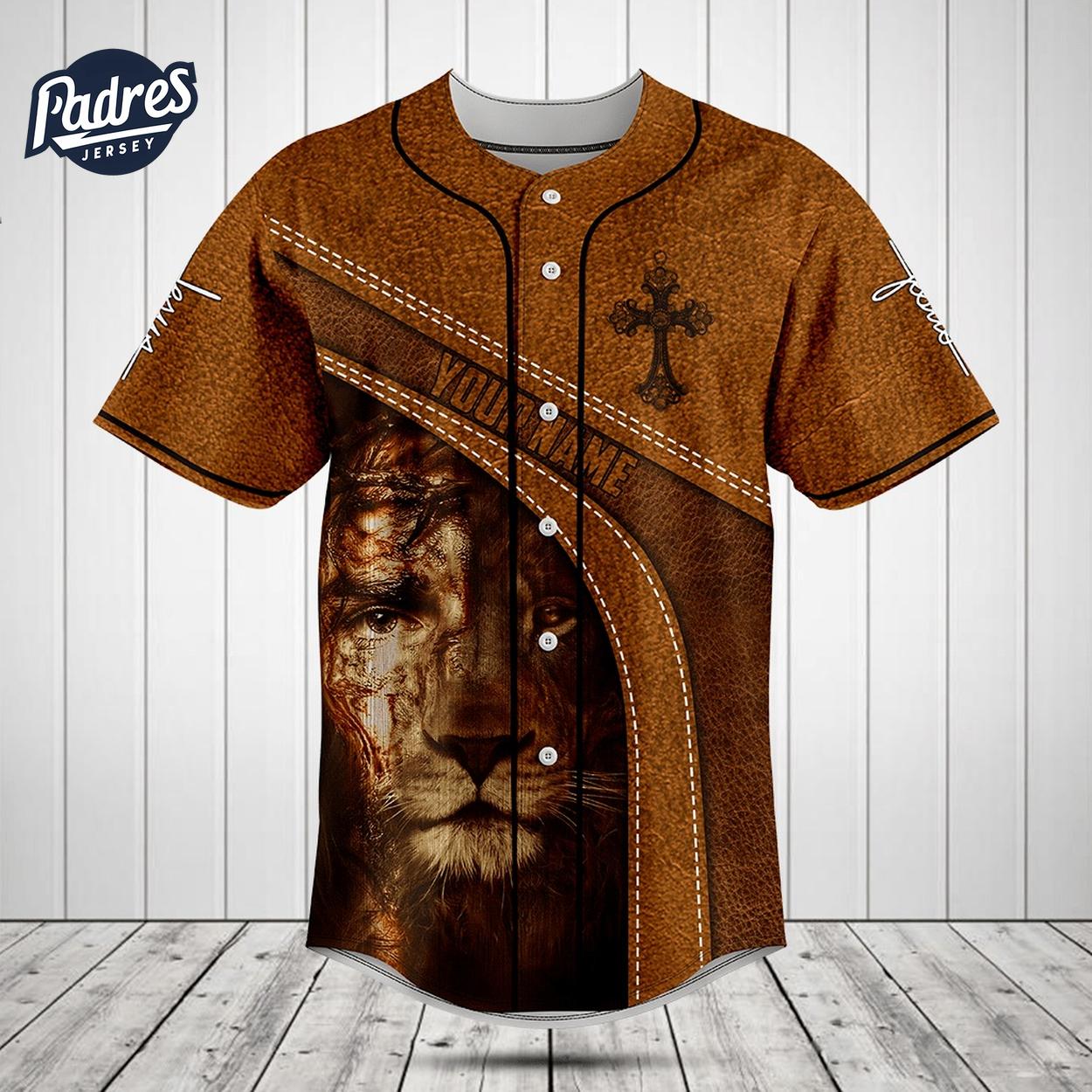 Custom Lion Cross Leather 3D Baseball Jersey Style - Padres Jersey Oasis: Elevate Your Baseball Style Game