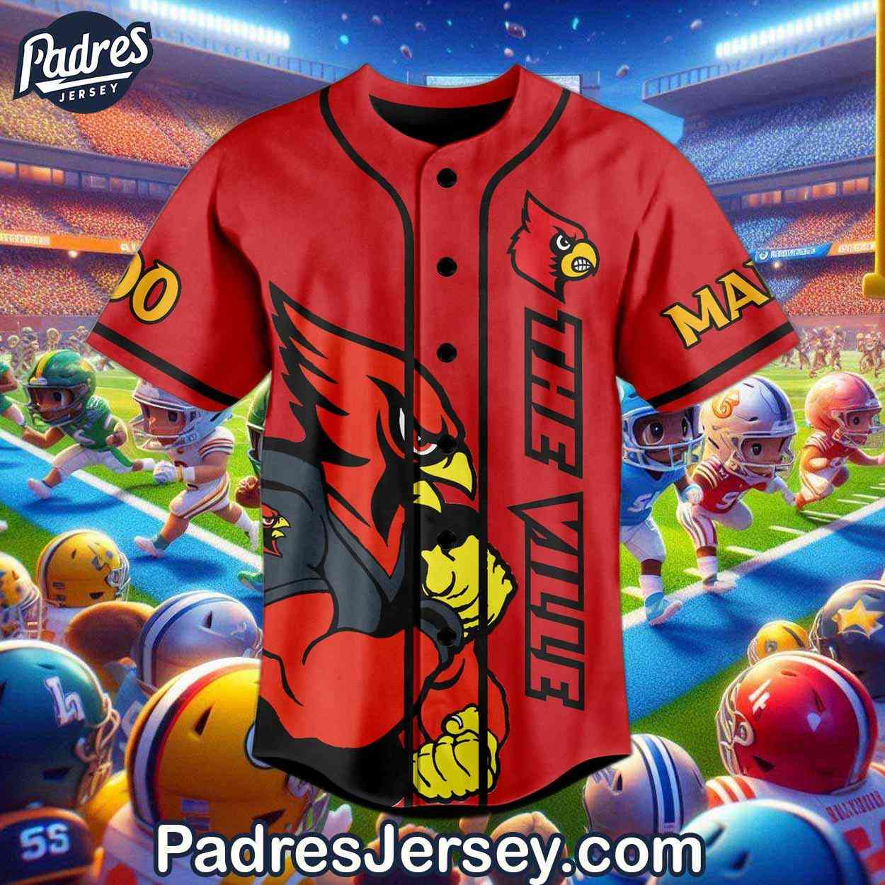 Custom Louisville Cardinals Football Baseball Jersey - Padres Jersey Oasis: Elevate Your Baseball Style Game