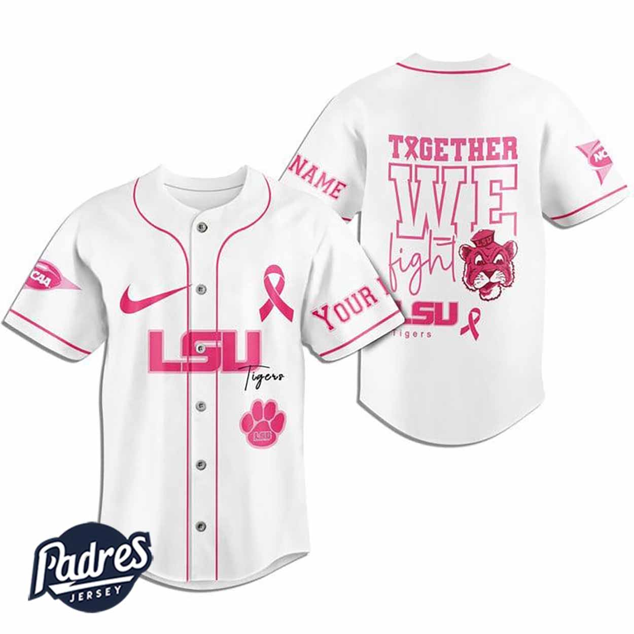 Custom Lsu Tigers Breast Cancer Baseball Jersey - Padres Jersey Oasis: Elevate Your Baseball Style Game
