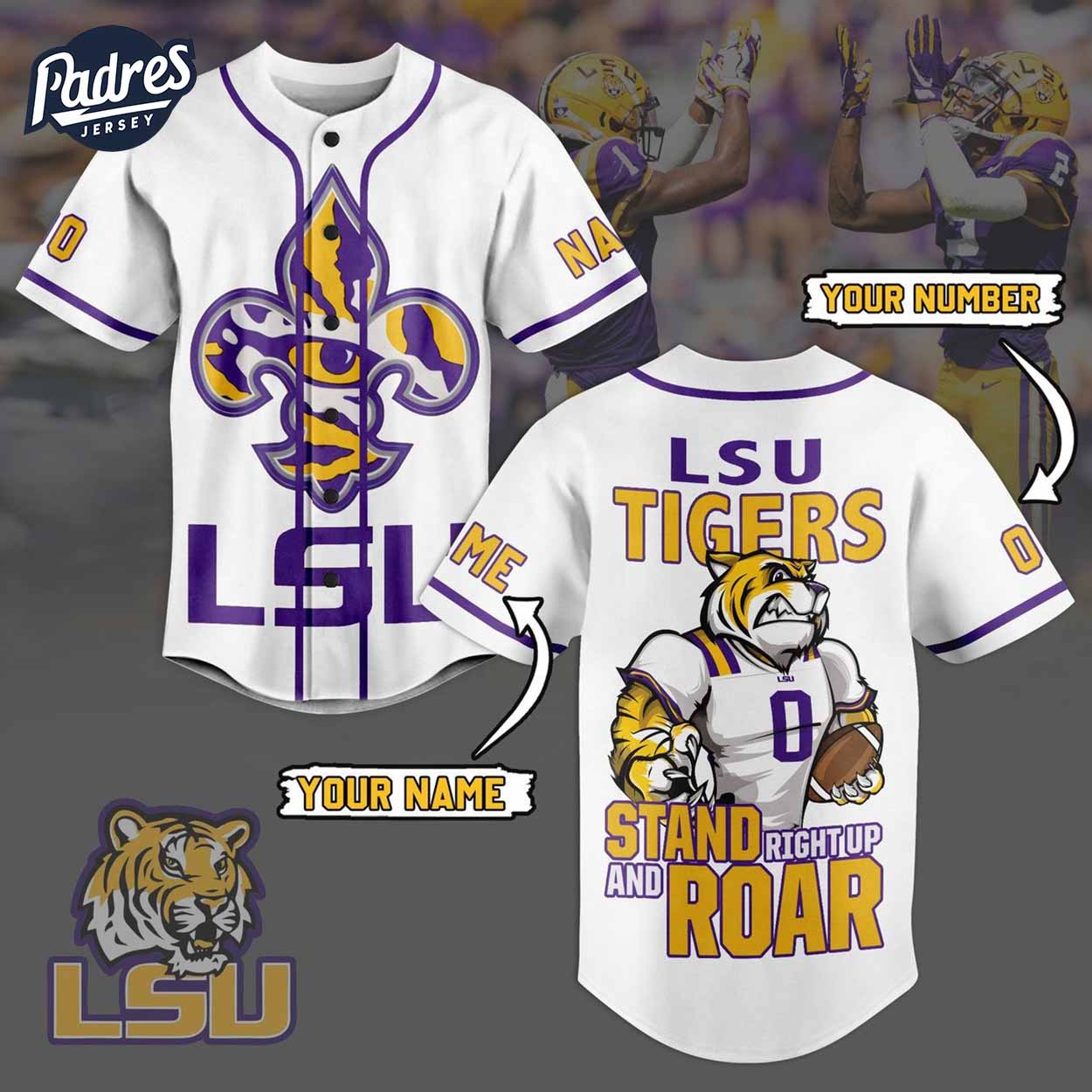 Custom Lsu Tigers Football Baseball Jersey - Padres Jersey Oasis: Elevate Your Baseball Style Game