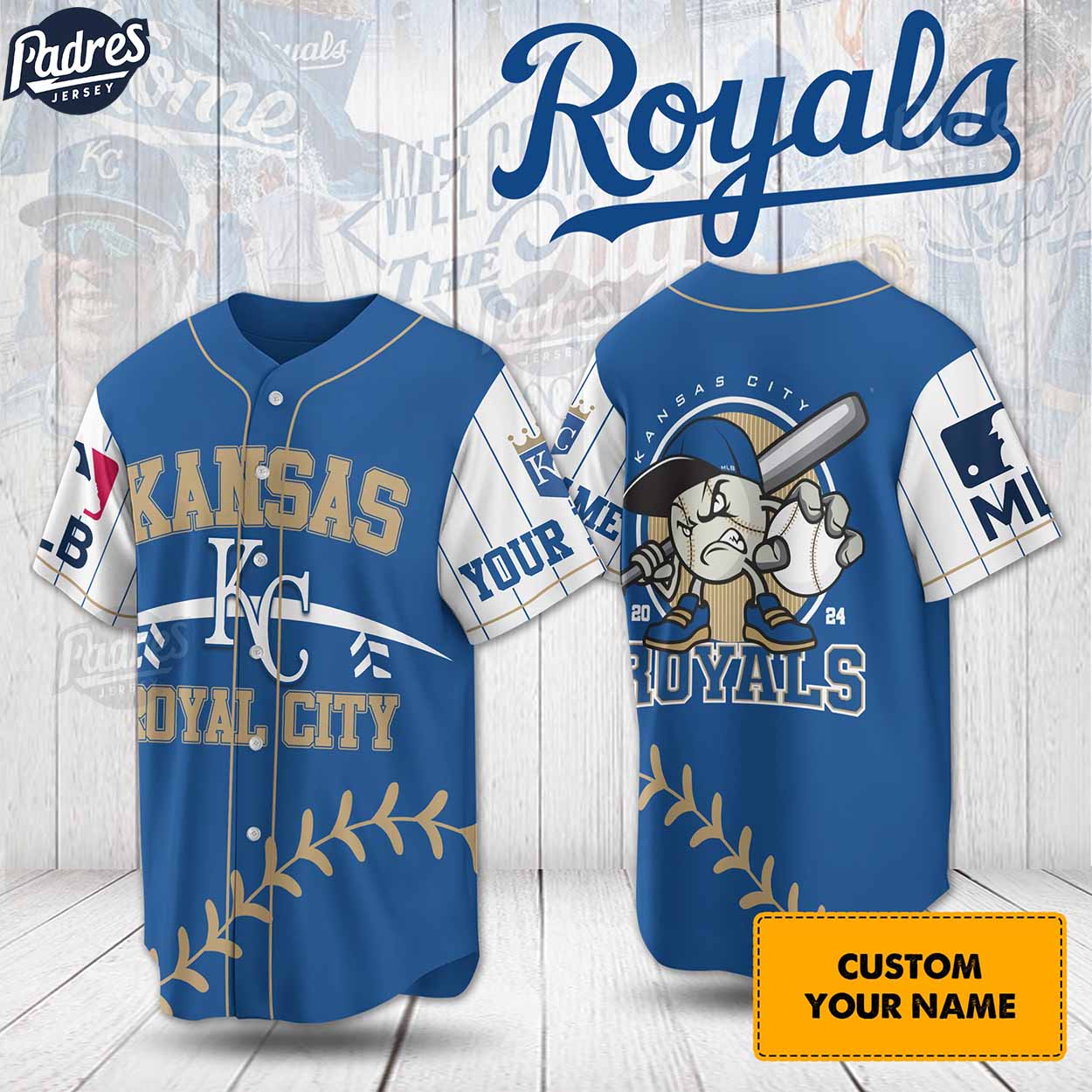 Custom MLB Baseball Kansas City Royals Baseball Jersey - Padres Jersey Oasis: Elevate Your Baseball Style Game