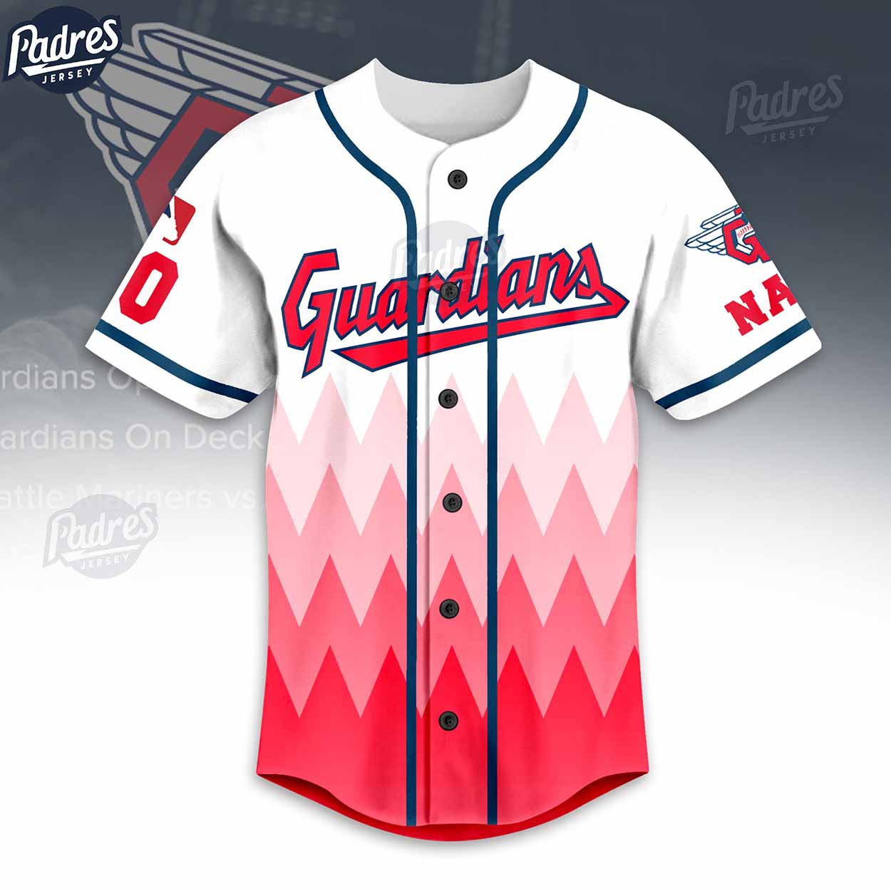 Custom MLB Logo Cleveland Guardian Baseball Jersey - Padres Jersey Oasis: Elevate Your Baseball Style Game