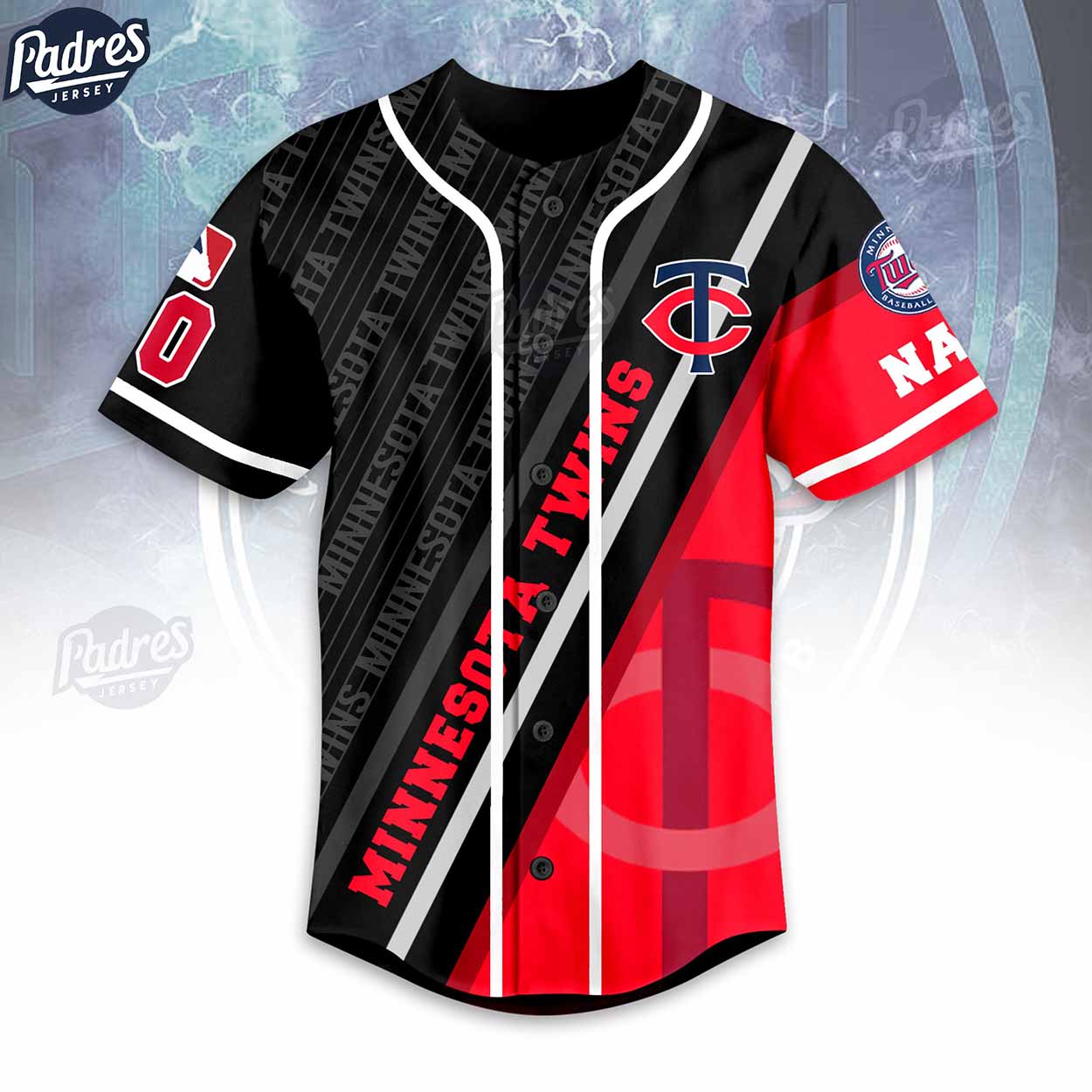 Custom MLB Minnesota Twins Black Baseball Jersey - Padres Jersey Oasis: Elevate Your Baseball Style Game
