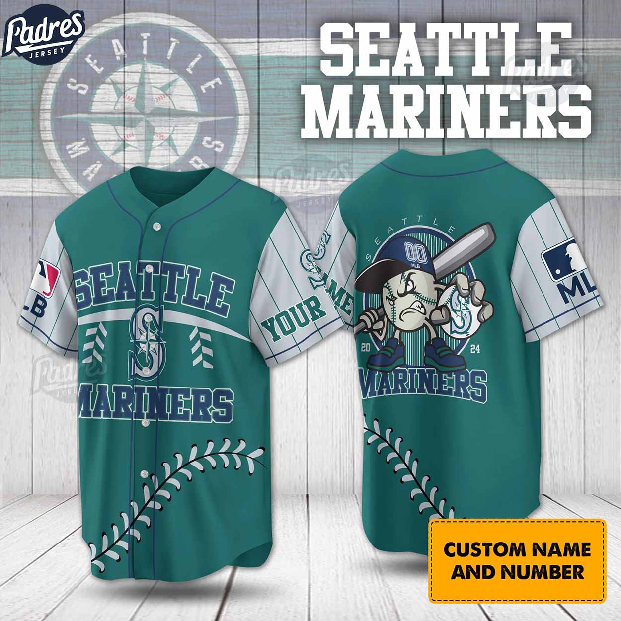 Custom MLB Seattle Mariners Baseball Jersey Style - Padres Jersey Oasis: Elevate Your Baseball Style Game