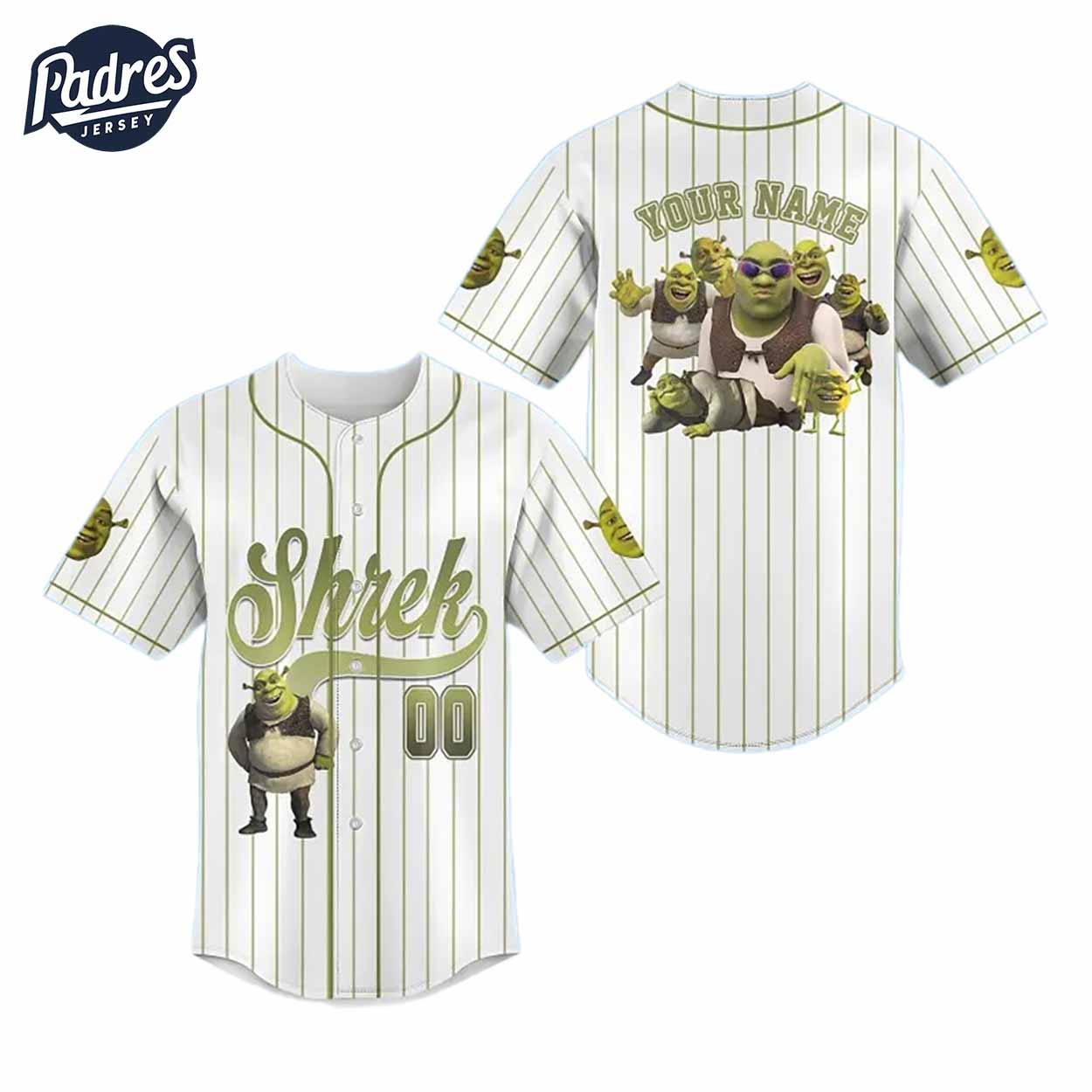 Custom Merry Christmas Shrek Baseball Jersey Outfit - Padres Jersey Oasis: Elevate Your Baseball Style Game
