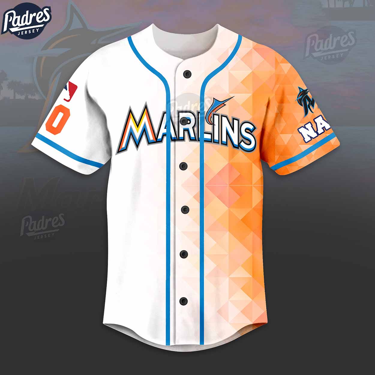 Custom Miami Marlins MLB Baseball Jersey - Padres Jersey Oasis: Elevate Your Baseball Style Game