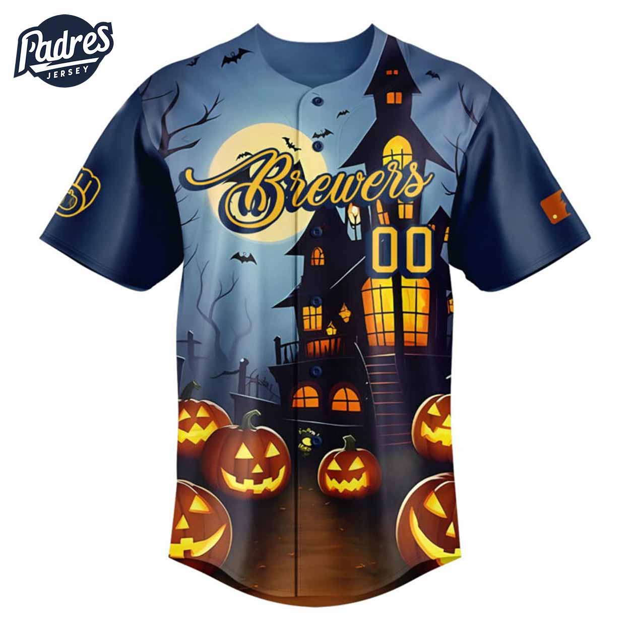 Custom Milwaukee Brewers Halloween Baseball Jersey - Padres Jersey Oasis: Elevate Your Baseball Style Game