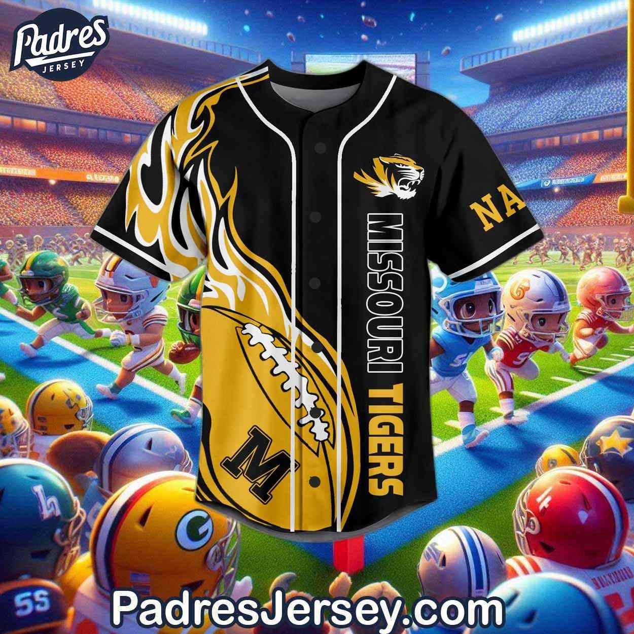 Custom Missouri Tigers Football Baseball Jersey - Padres Jersey Oasis: Elevate Your Baseball Style Game