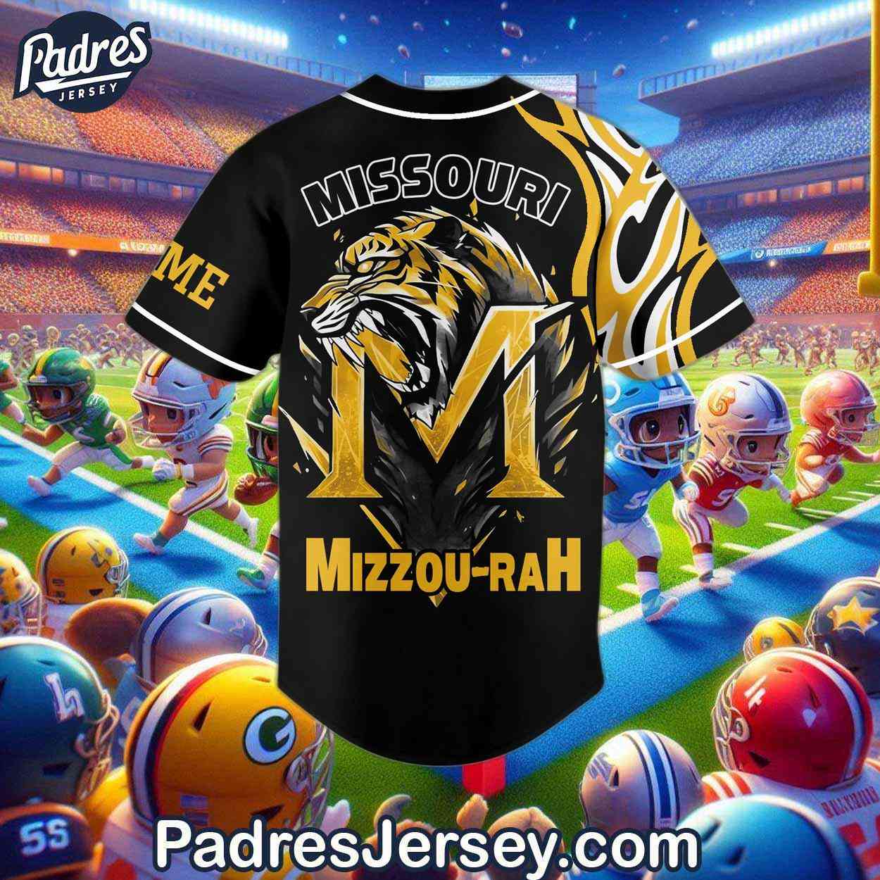 Custom Missouri Tigers Football Baseball Jersey - Padres Jersey Oasis: Elevate Your Baseball Style Game