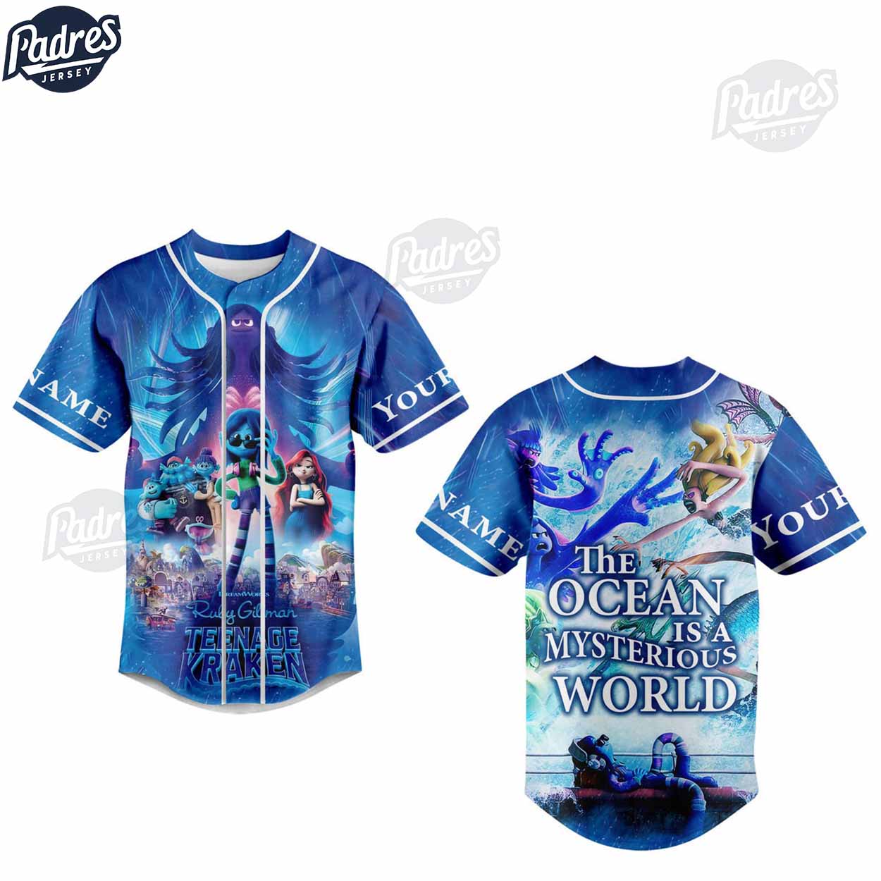 Custom Movie Ruby Gillman Teenage Kraken Baseball Jersey - Padres Jersey Oasis: Elevate Your Baseball Style Game