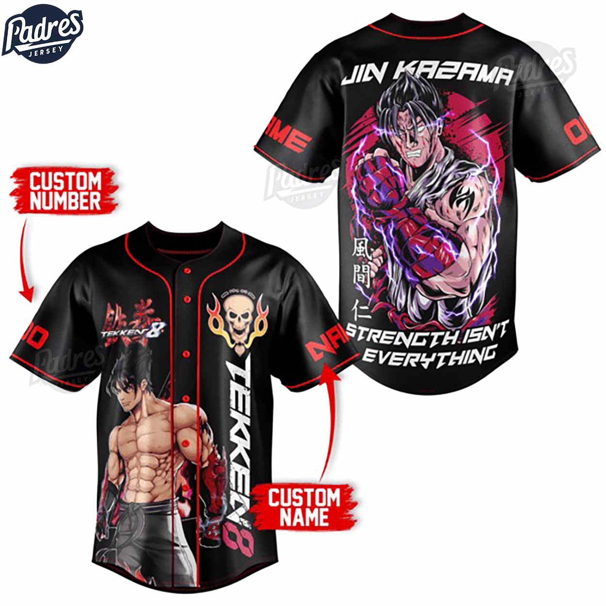 Custom Movie Tekken 8 Jin Kazama Baseball Jersey - Padres Jersey Oasis: Elevate Your Baseball Style Game