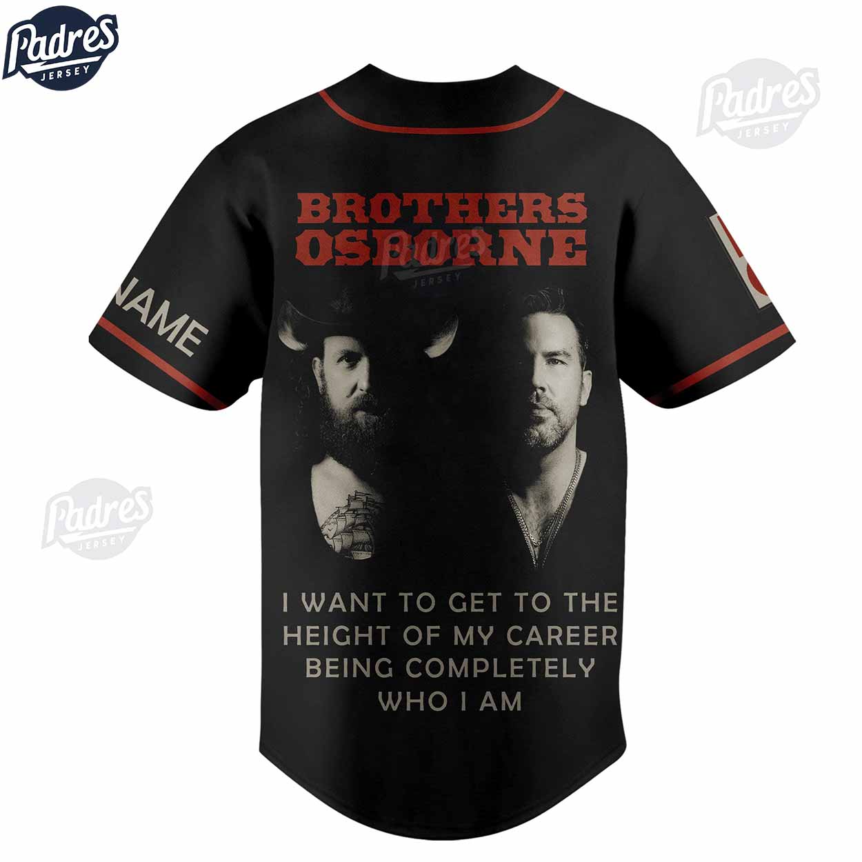 Custom Music Brothers Osborne Baseball Jersey - Padres Jersey Oasis: Elevate Your Baseball Style Game