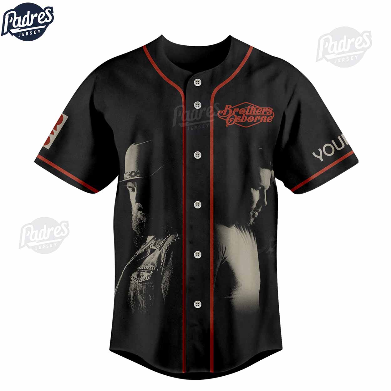 Custom Music Brothers Osborne Baseball Jersey - Padres Jersey Oasis: Elevate Your Baseball Style Game