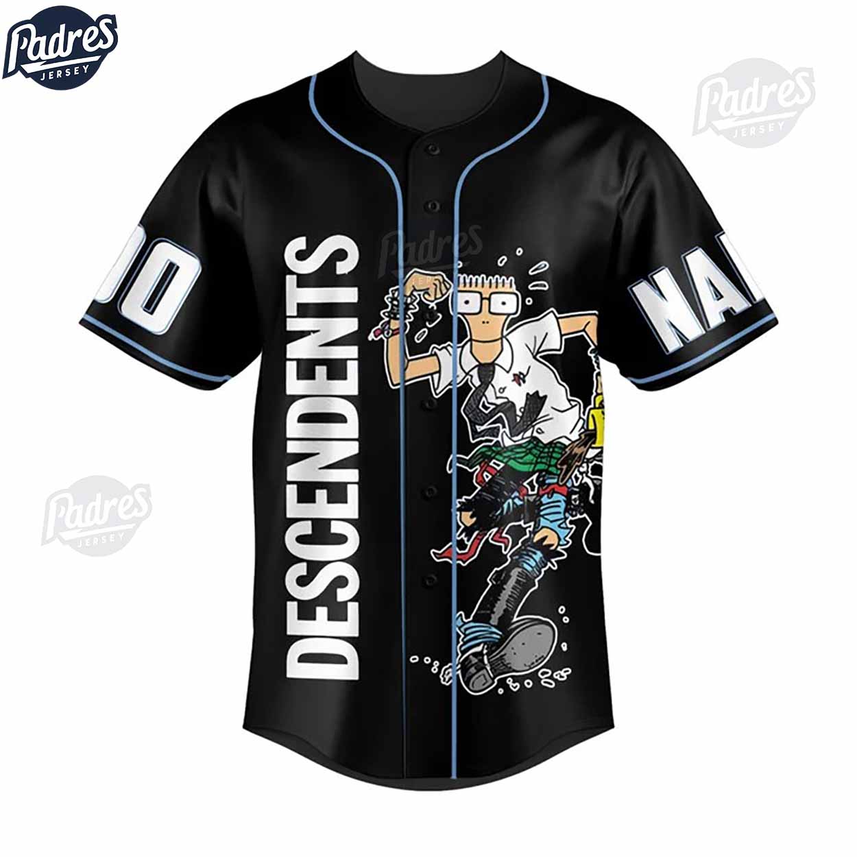 Custom Music Descendents I'm Not A Punk Baseball Jersey - Padres Jersey Oasis: Elevate Your Baseball Style Game