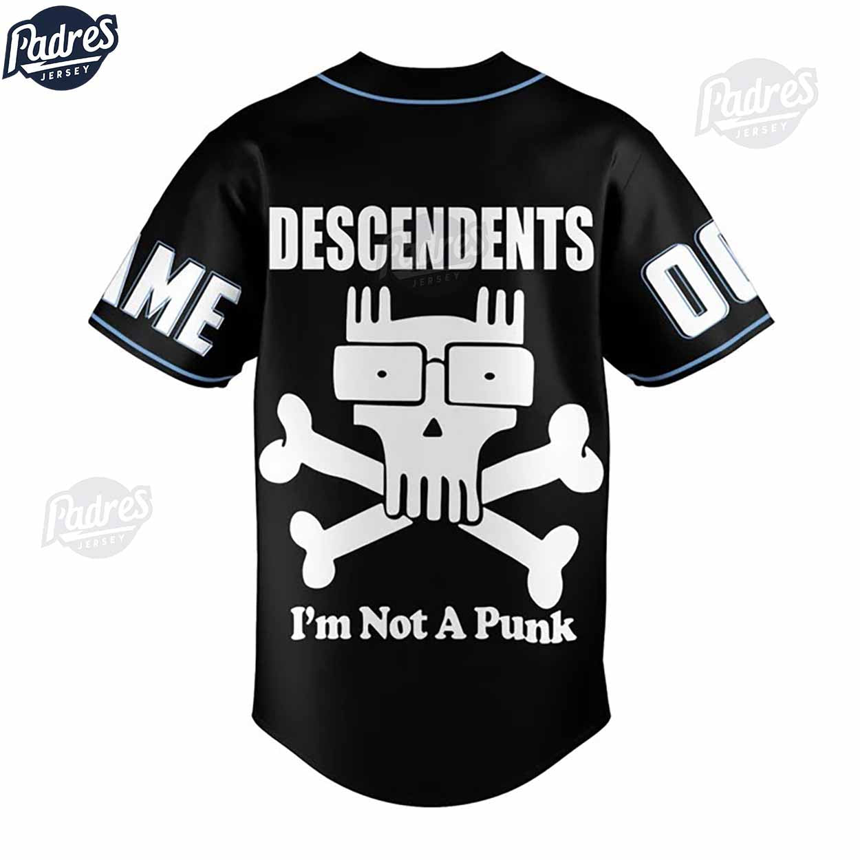 Custom Music Descendents I'm Not A Punk Baseball Jersey - Padres Jersey Oasis: Elevate Your Baseball Style Game