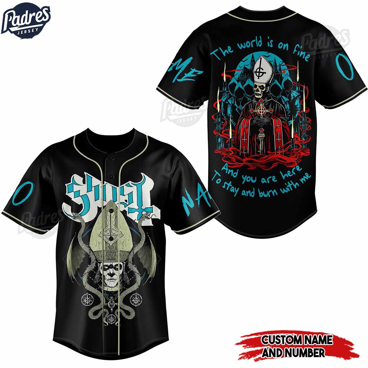 Custom Music Ghost Deus In Absentia Baseball Jersey Style - Padres Jersey Oasis: Elevate Your Baseball Style Game
