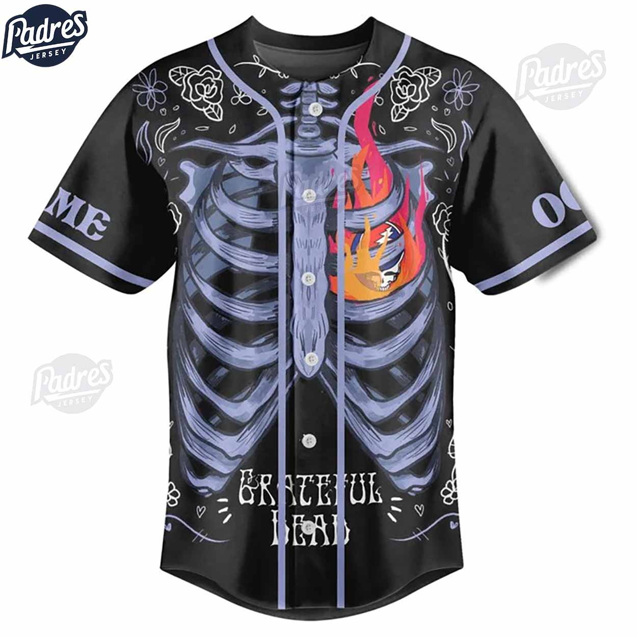 Custom Music Grateful Dead Baseball Jersey - Padres Jersey Oasis: Elevate Your Baseball Style Game