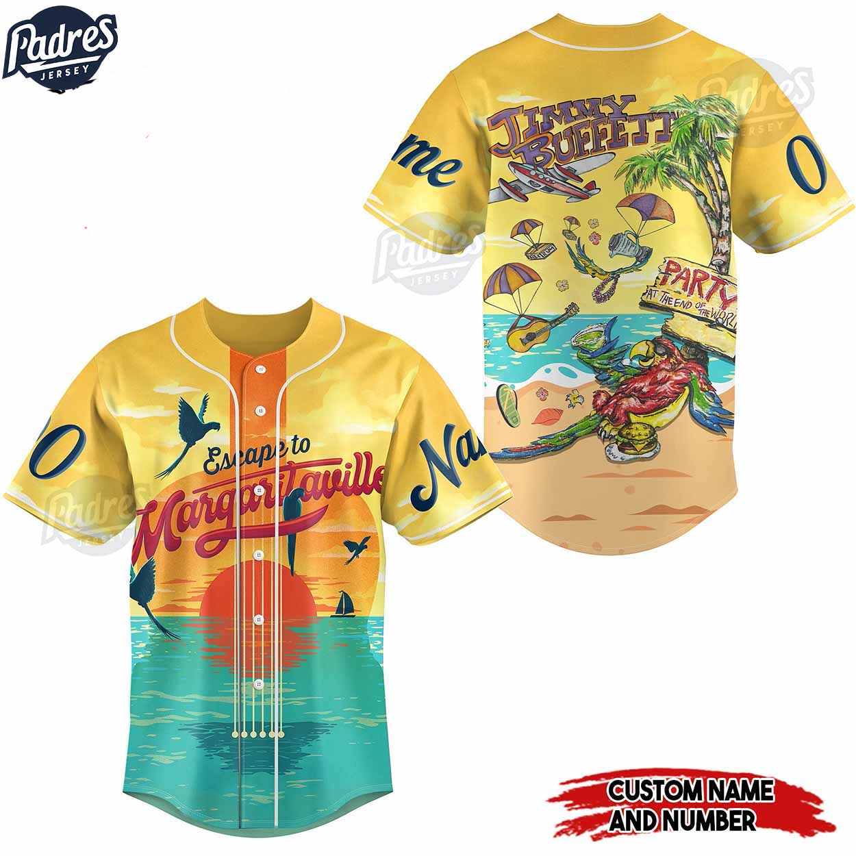 Custom Music Jimmy Buffett Margaritaville Baseball Jersey - Padres Jersey Oasis: Elevate Your Baseball Style Game