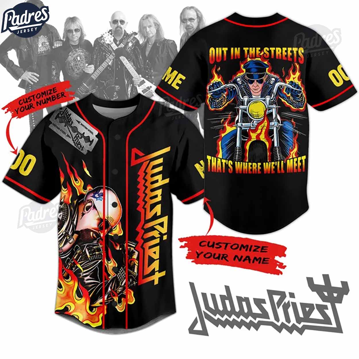 Custom Music Judas Priest Baseball Jersey - Padres Jersey Oasis: Elevate Your Baseball Style Game