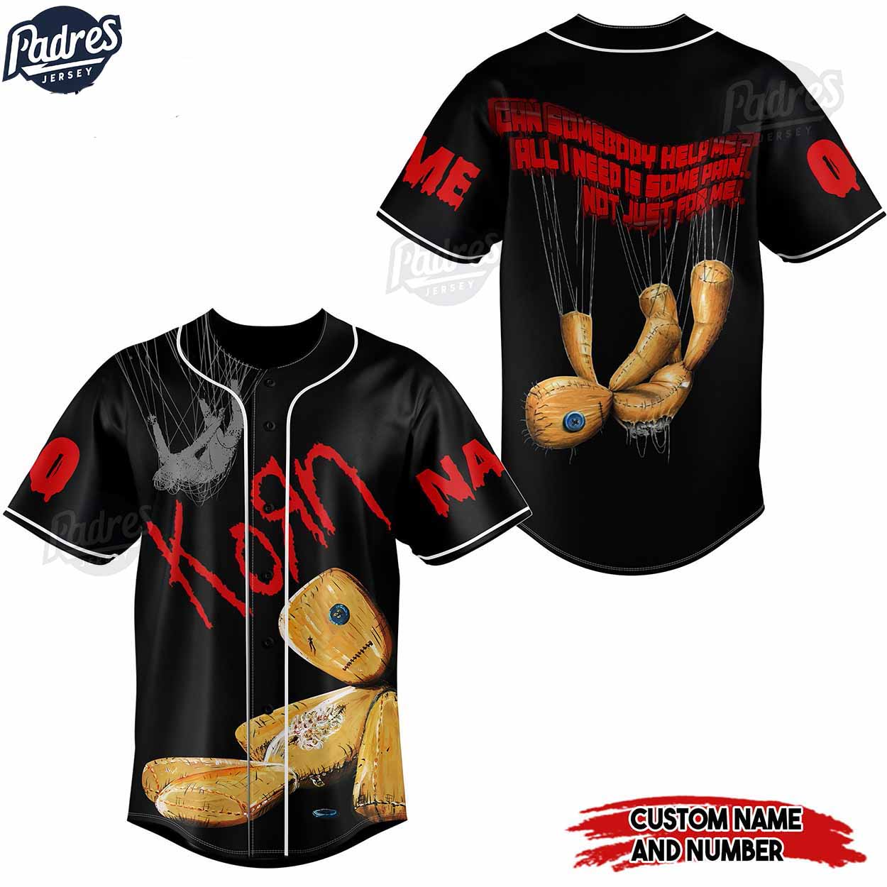 Custom Music Korn Black Baseball Jersey - Padres Jersey Oasis: Elevate Your Baseball Style Game