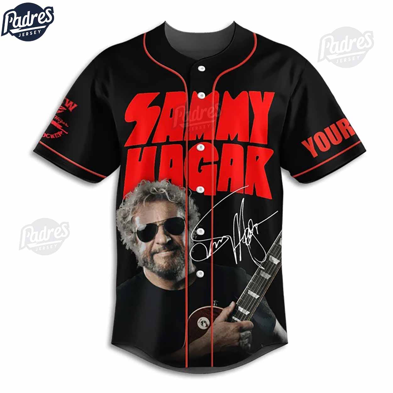 Custom Music Sammy Hagar Baseball Jersey Style - Padres Jersey Oasis: Elevate Your Baseball Style Game