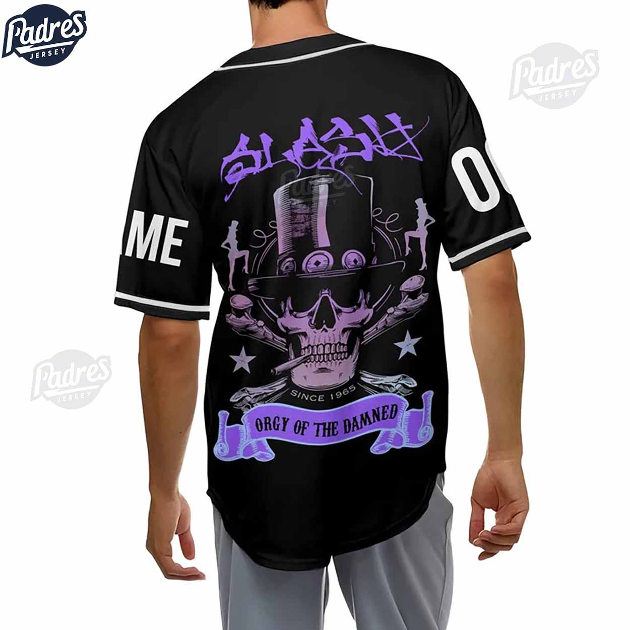 Custom Music Slash Orgy Of The Damned Baseball Jersey Style - Padres Jersey Oasis: Elevate Your Baseball Style Game