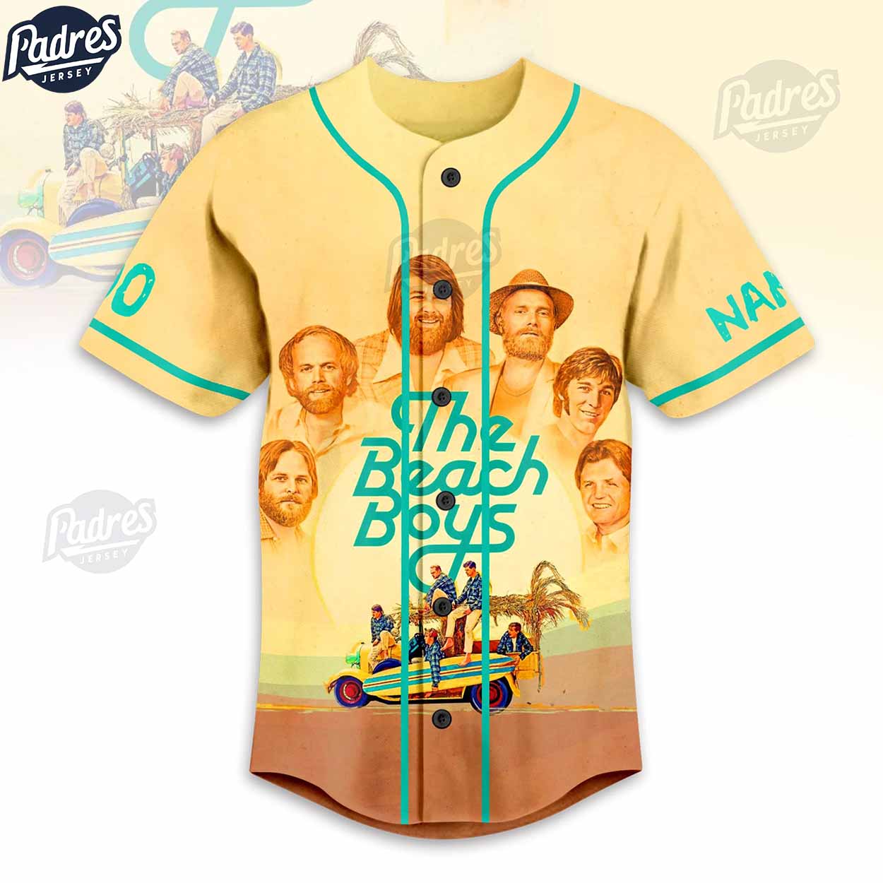 Custom Music The Beach Boys Baseball Jersey Style - Padres Jersey Oasis: Elevate Your Baseball Style Game