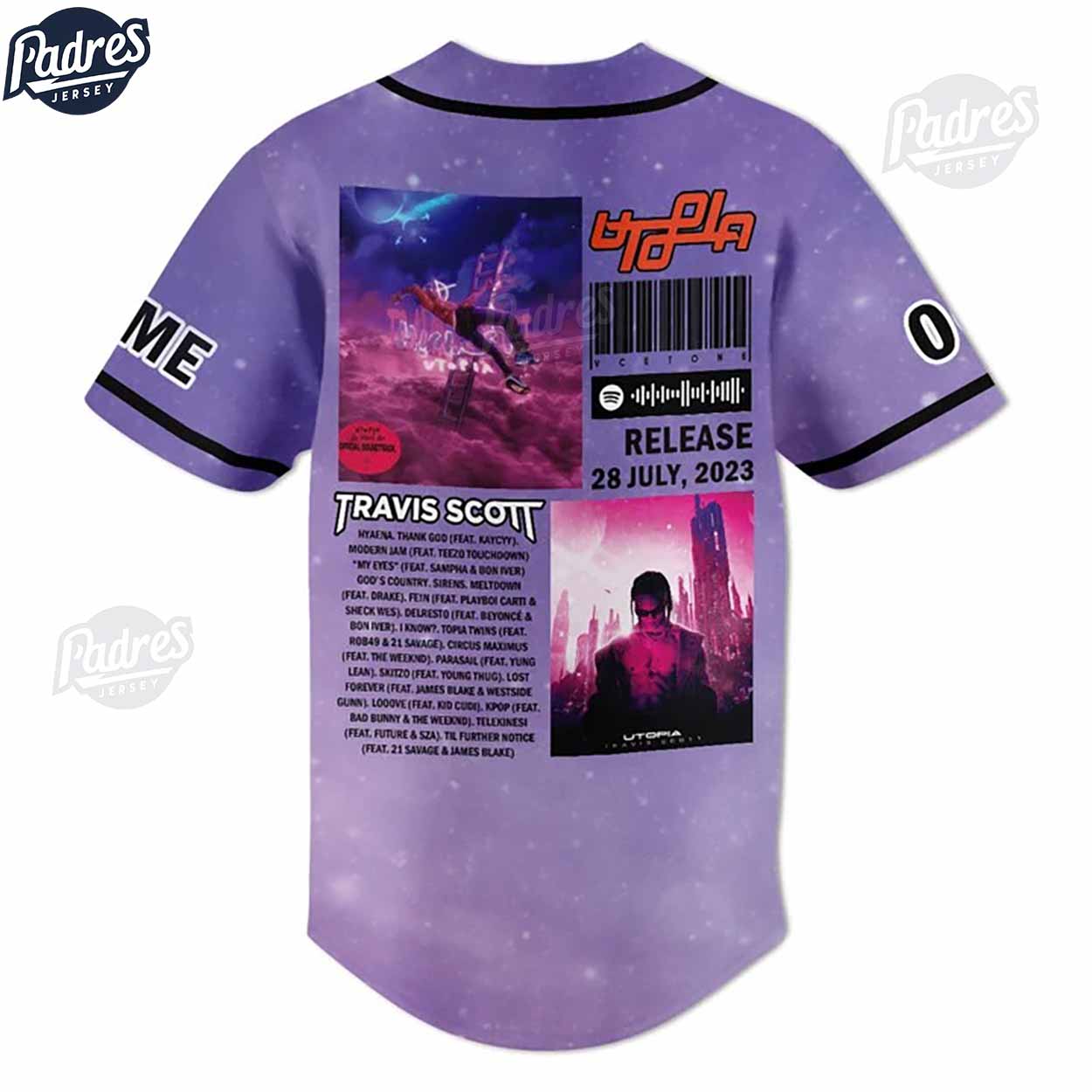 Custom Music Travis Scott Baseball Jersey - Padres Jersey Oasis: Elevate Your Baseball Style Game