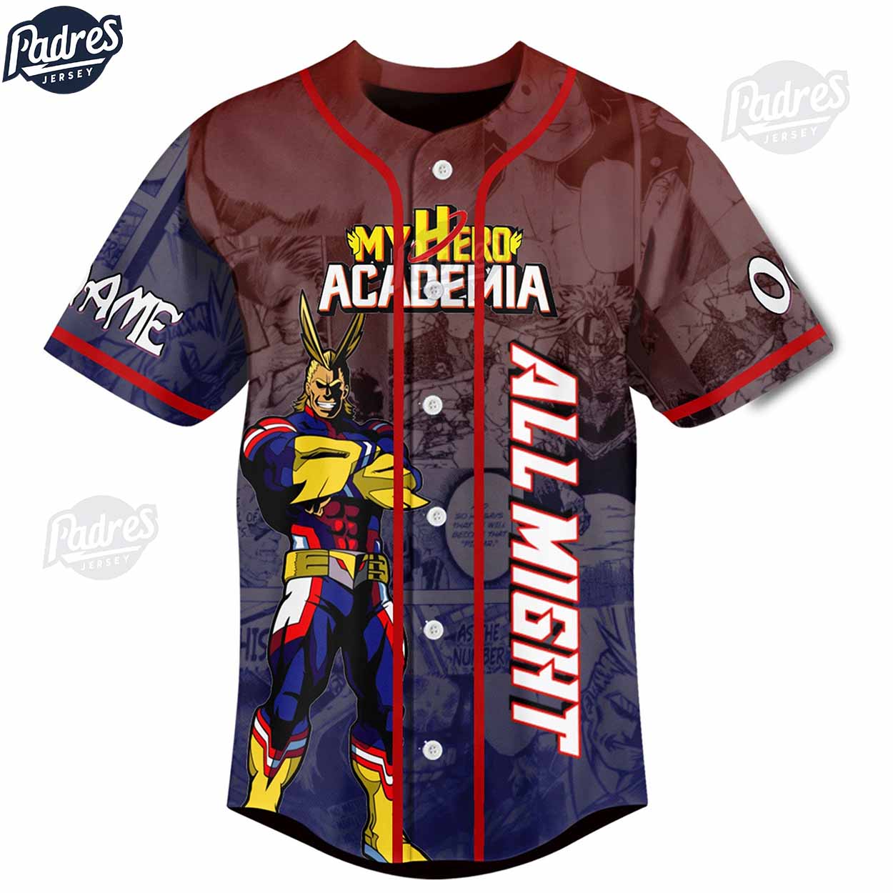 Custom My Hero Academia Baseball Jersey Style - Padres Jersey Oasis: Elevate Your Baseball Style Game