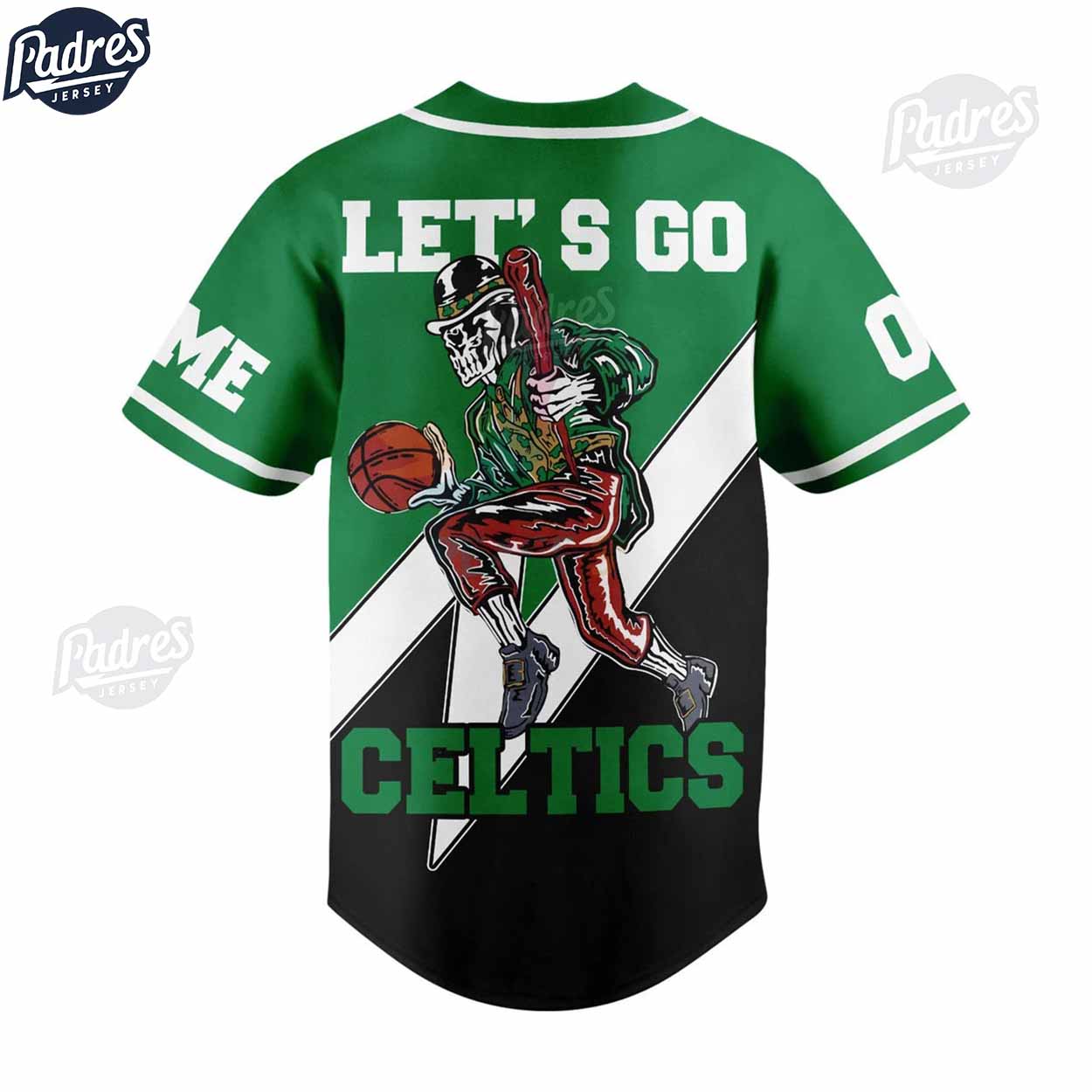 Custom NBA Let's Go Celtics Boston Celtics Baseball Jersey Style - Padres Jersey Oasis: Elevate Your Baseball Style Game