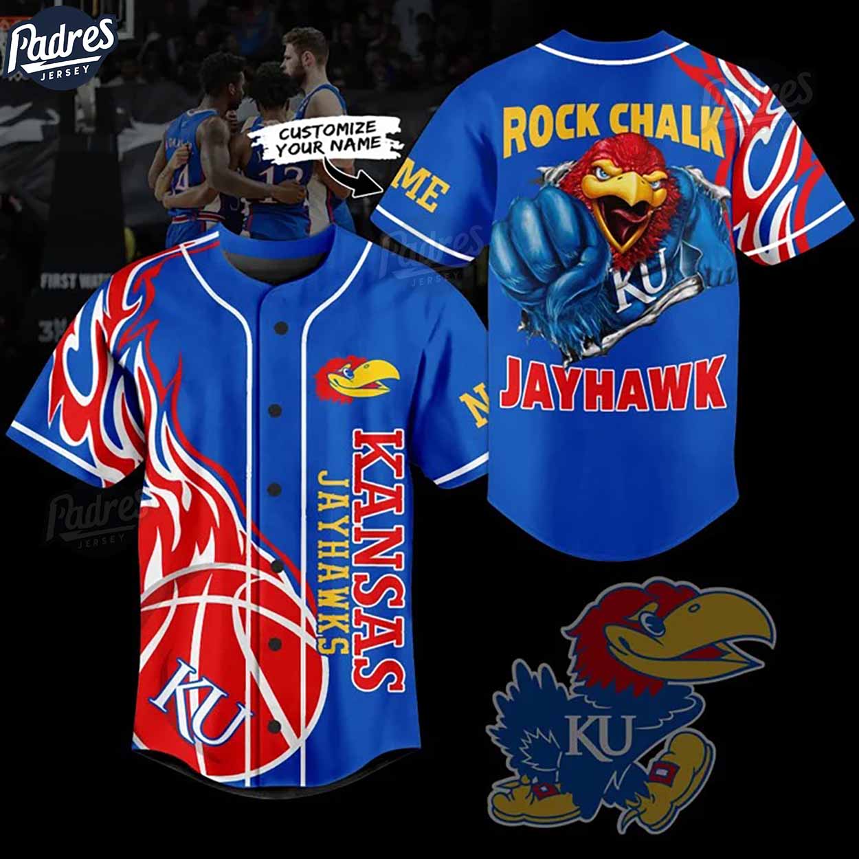 Custom NCAA Basketball Kansas JayHawks Baseball Jersey - Padres Jersey Oasis: Elevate Your Baseball Style Game