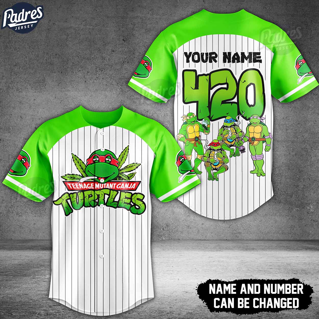 Custom Ninja Turtles Baseball Jersey - Padres Jersey Oasis: Elevate Your Baseball Style Game