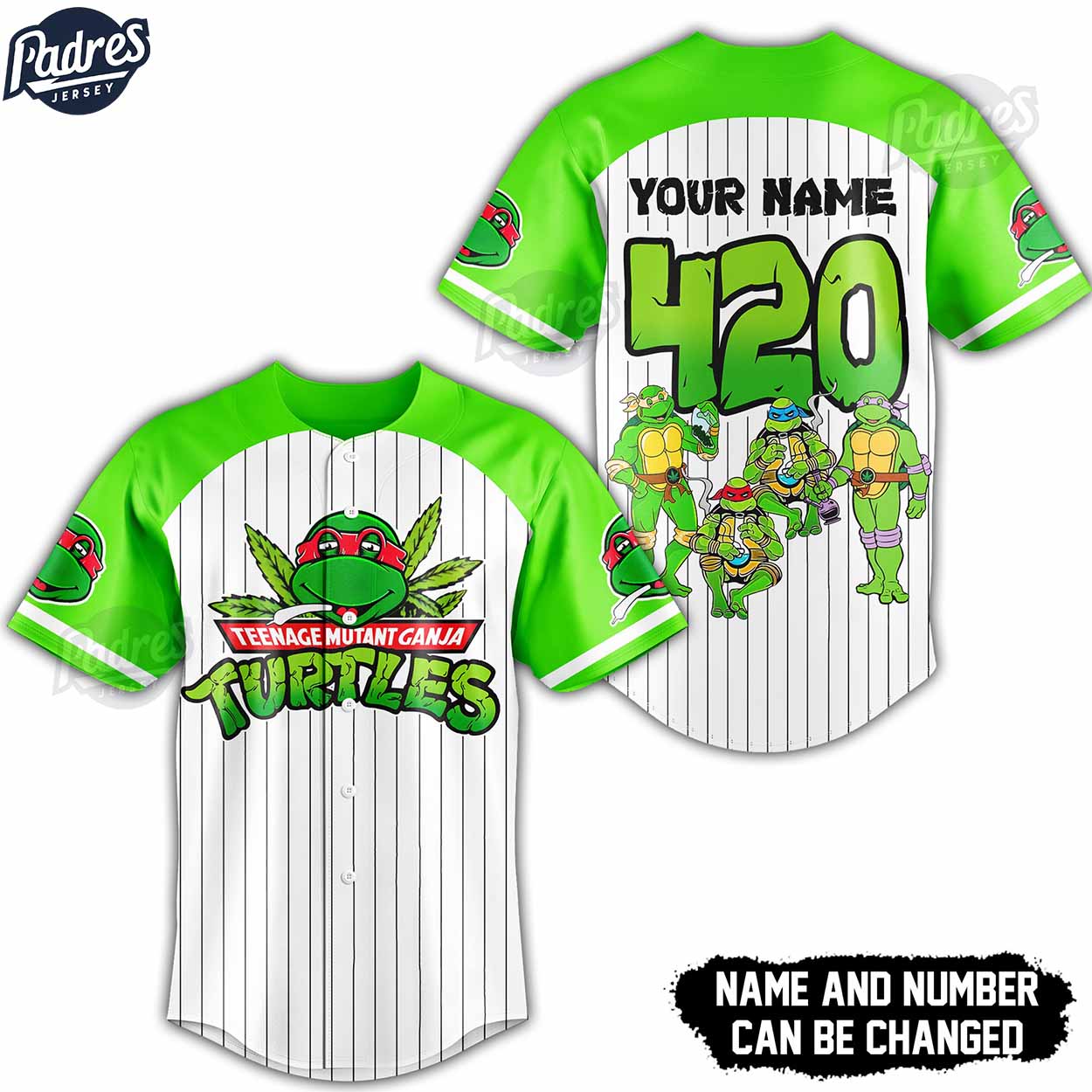 Custom Ninja Turtles Baseball Jersey - Padres Jersey Oasis: Elevate Your Baseball Style Game
