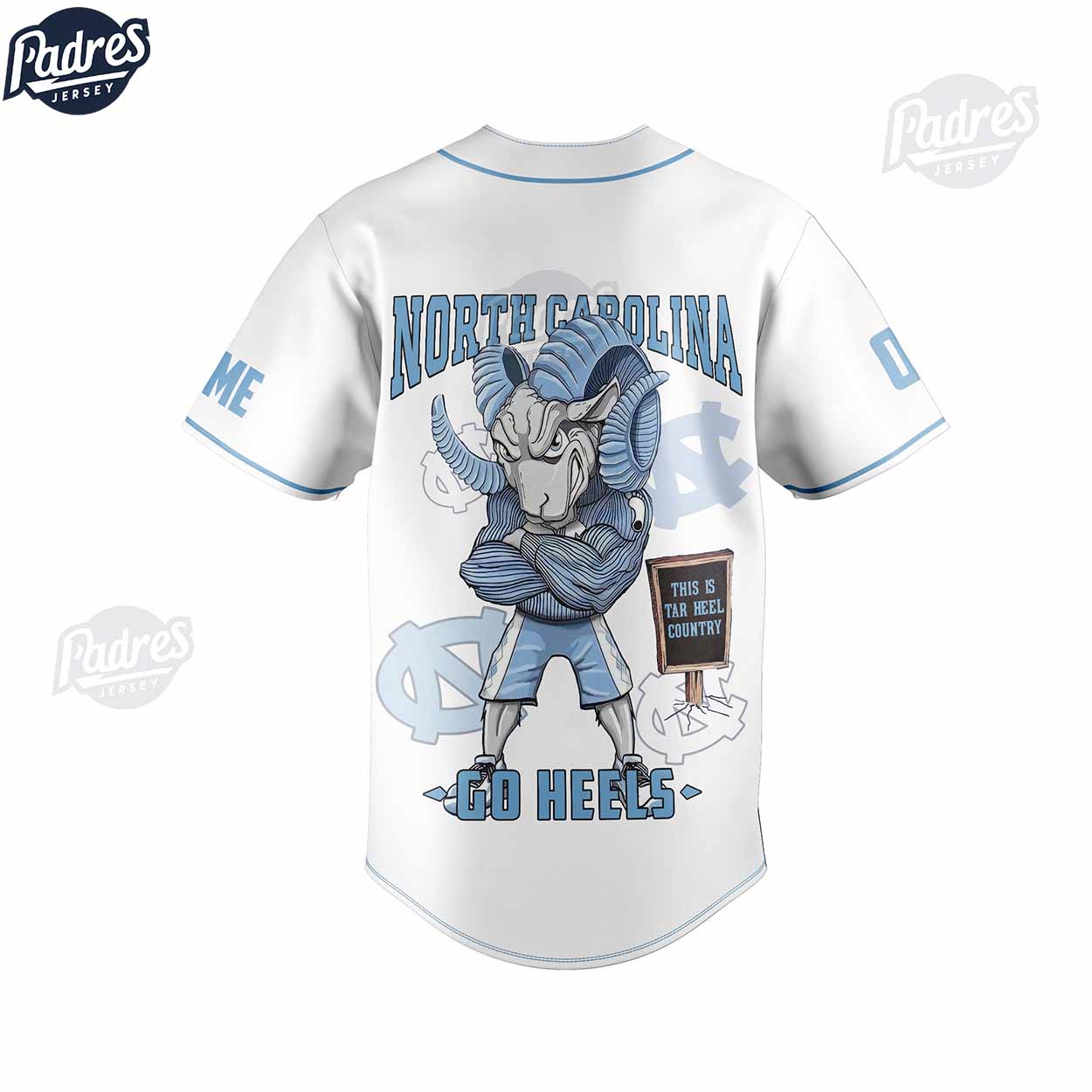 Custom North Carolina Tar Heels Baseball Jersey For Fan - Padres Jersey Oasis: Elevate Your Baseball Style Game