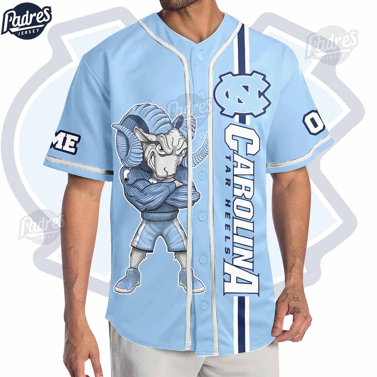 Custom North Carolina Tar Heels Basketball Baseball Jersey - Padres Jersey Oasis: Elevate Your Baseball Style Game