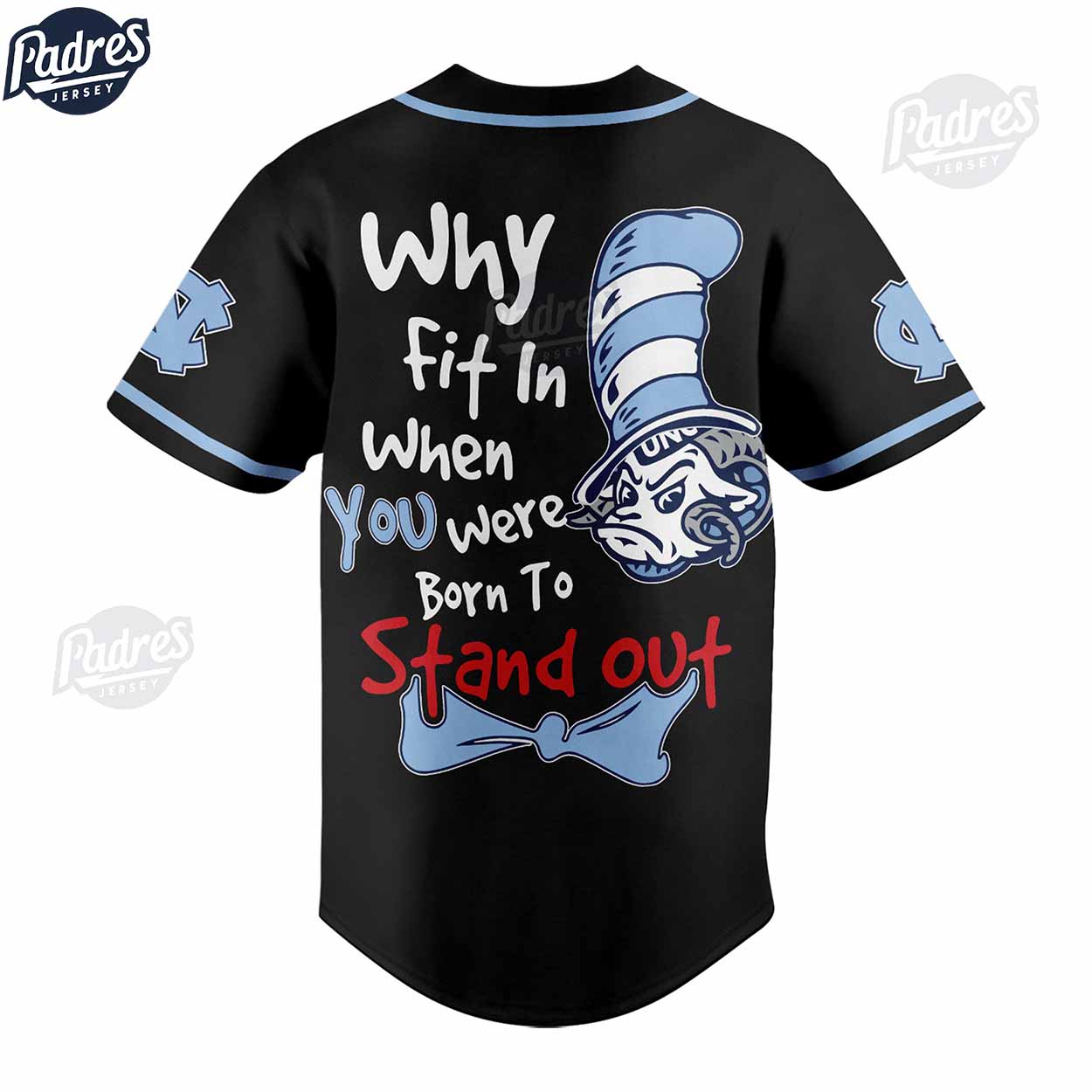 Custom North Carolina Tar Heels NCAA Baseball Jersey - Padres Jersey Oasis: Elevate Your Baseball Style Game