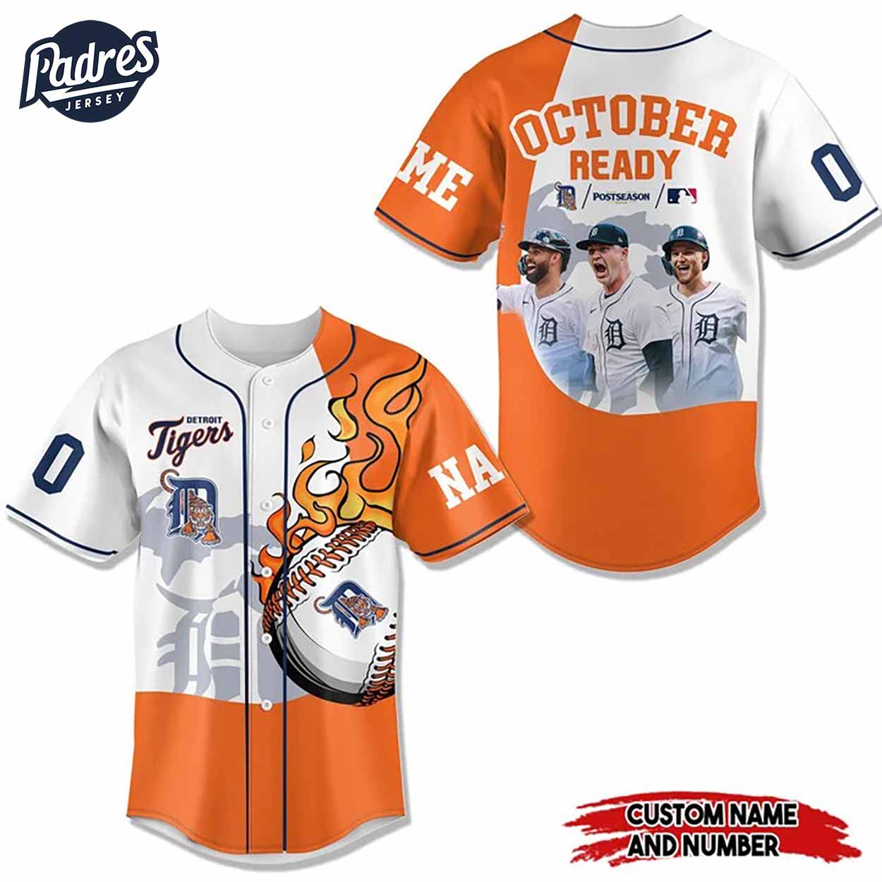 Custom October Ready Detroit Tigers Baseball Jersey - Padres Jersey Oasis: Elevate Your Baseball Style Game