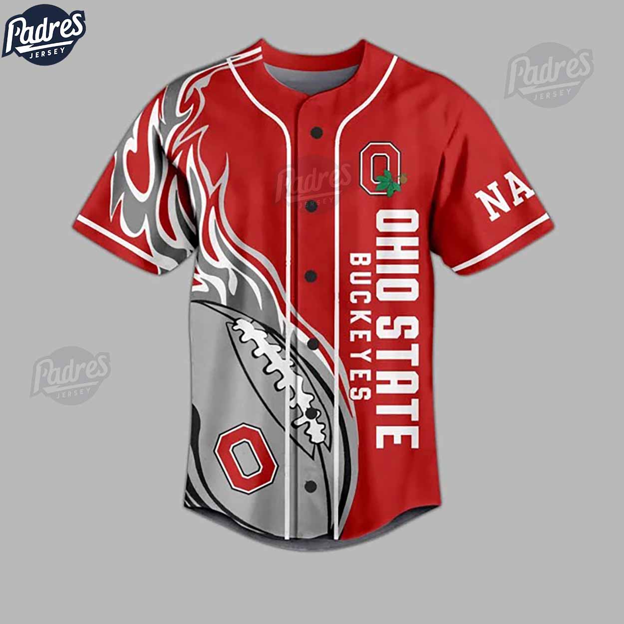 Custom Ohio State Buckeyes Football Baseball Jersey Gifts - Padres Jersey Oasis: Elevate Your Baseball Style Game