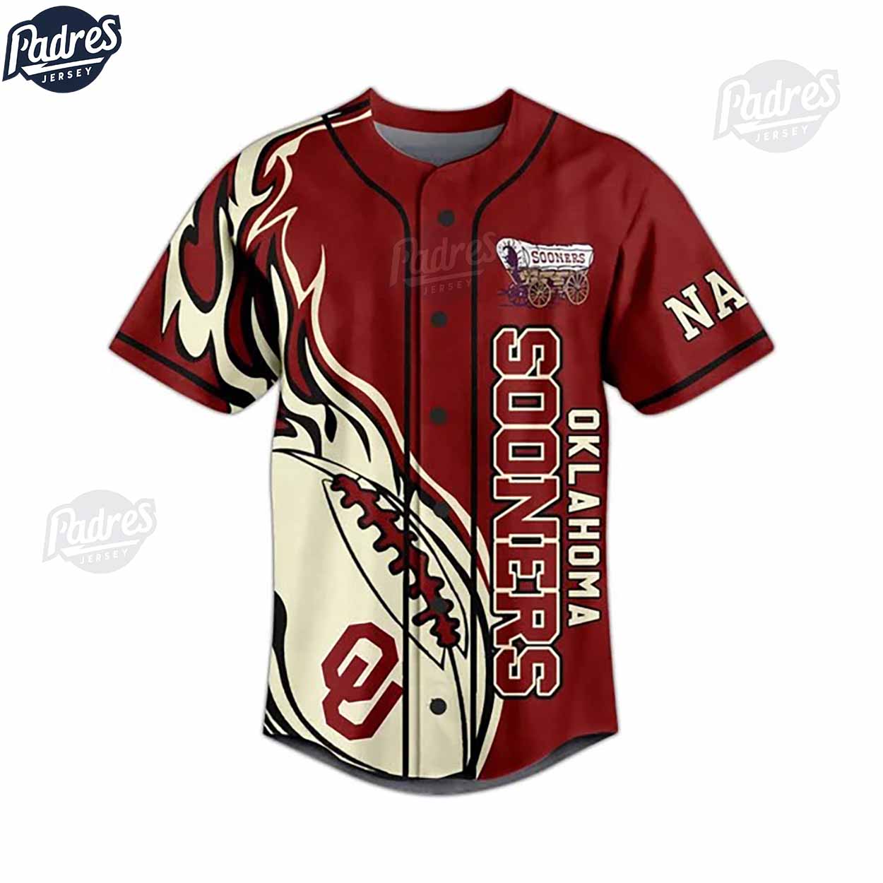 Custom Oklahoma Sooners Football Baseball Jersey - Padres Jersey Oasis: Elevate Your Baseball Style Game