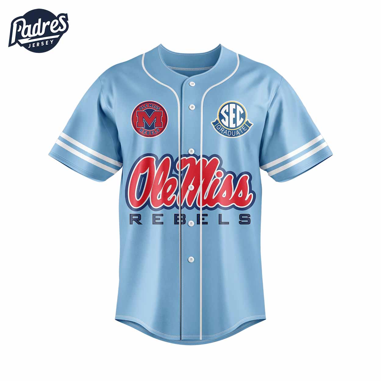 Custom Ole Miss Rebels Football Baseball Jersey - Padres Jersey Oasis: Elevate Your Baseball Style Game