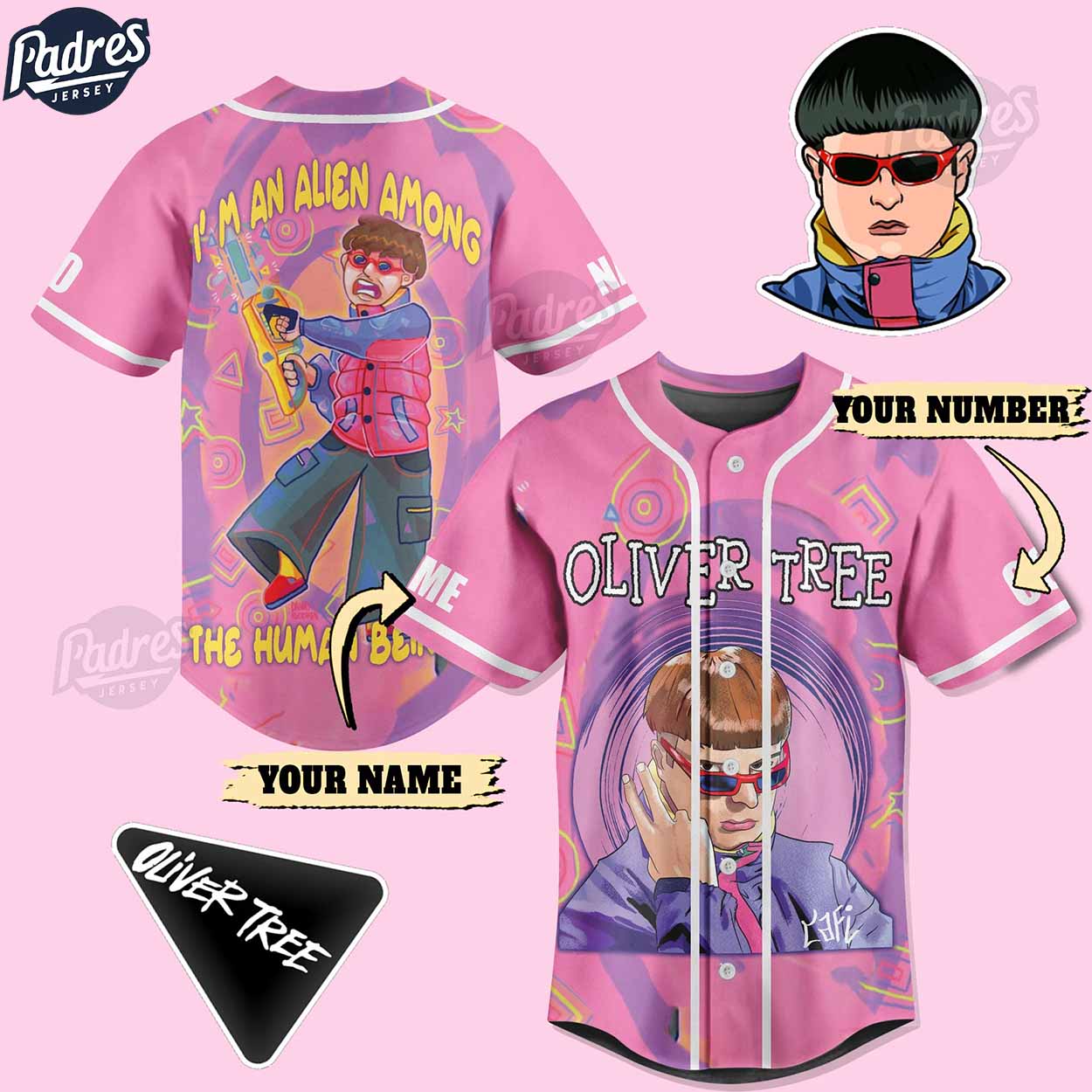 Custom Oliver Tree Baseball Jersey Style - Padres Jersey Oasis: Elevate Your Baseball Style Game
