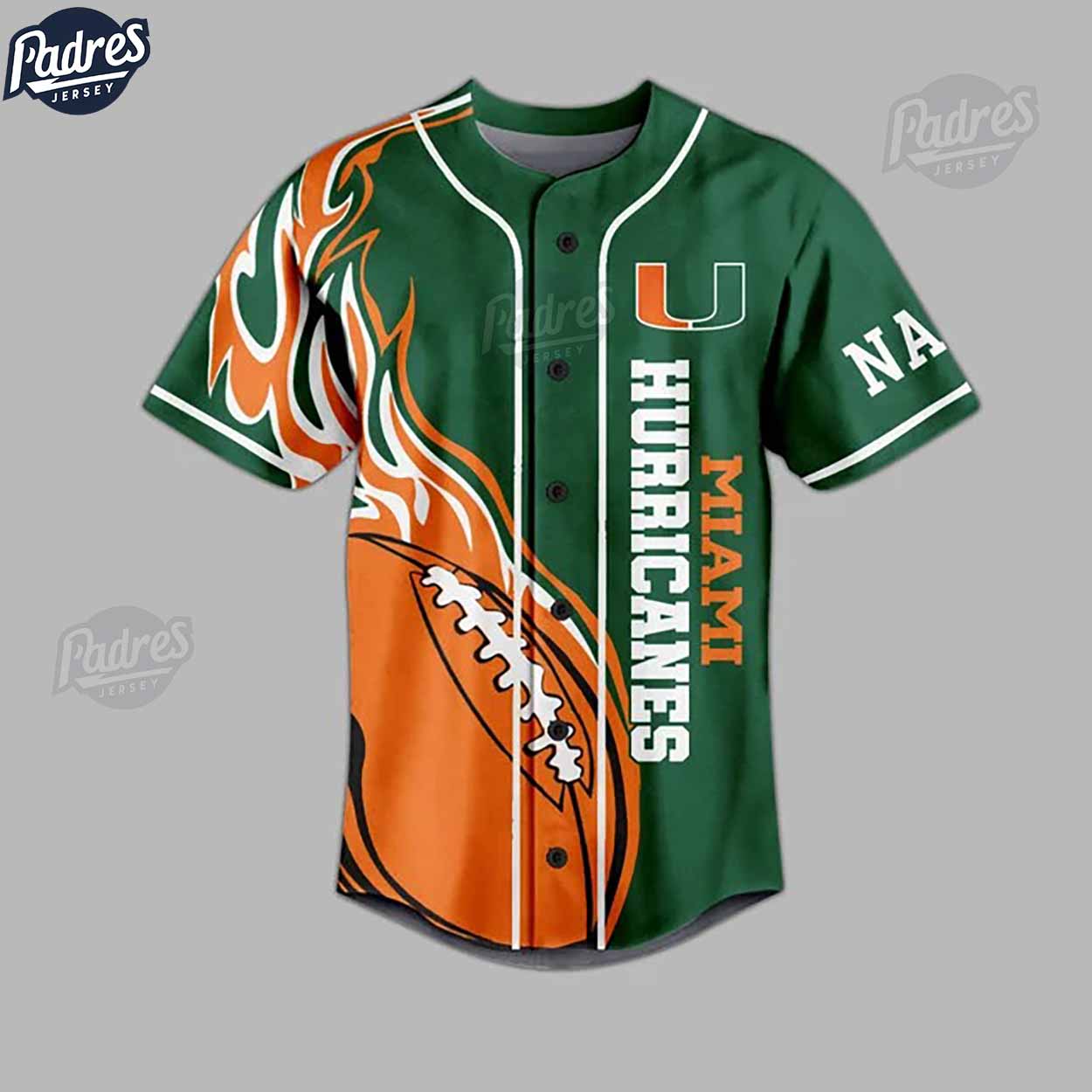 Custom Miami Hurricanes Football Baseball Jersey Gifts - Padres Jersey Oasis: Elevate Your Baseball Style Game