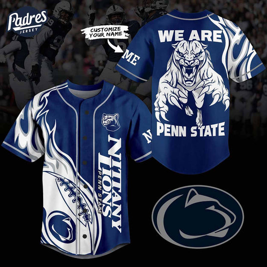 Custom Penn State Nittany Lions Football Baseball Jersey - Padres Jersey Oasis: Elevate Your Baseball Style Game